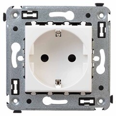 Розетка DKC Avanti встраиваемая белая с защитными шторками (3702304) - фото 1