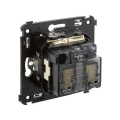 Розетка DKC Avanti встраиваемая бежевая с защитными шторками (6865484) - фото 2