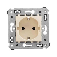 Розетка DKC Avanti встраиваемая бежевая с защитными шторками (6865484) - фото 1