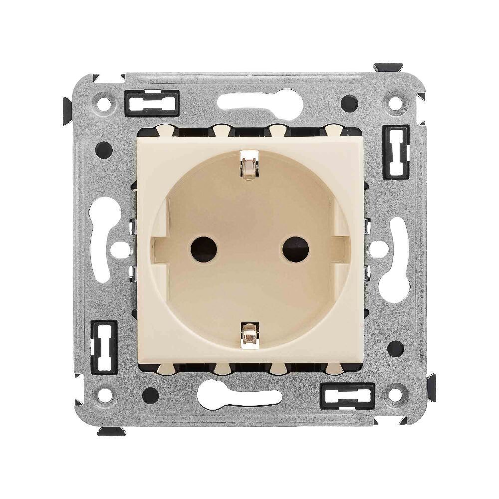 Розетка DKC Avanti встраиваемая бежевая с защитными шторками (6865484)