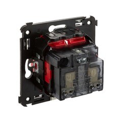 Розетка DKC Avanti встраиваемая красная с защитными шторками (2821537) - фото 4