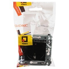 Розетка DKC Avanti встраиваемая черная с защитными шторками (306466) - фото 3