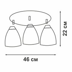 Люстра потолочная Vitaluce V4311 E27 180 Вт 9 кв.м (V4311-1/3PL) - фото 3