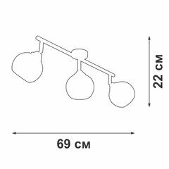 Люстра потолочная Vitaluce V4313 E27 180 Вт 9 кв.м (V4313-1/3PL) - фото 5