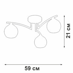 Люстра потолочная Vitaluce V4285 E27 40 Вт 9 кв.м (V4285-1/3PL) - фото 4