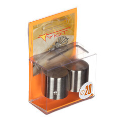 Наконечник Цилиндр d 20 мм серебро 2 шт. - фото 2