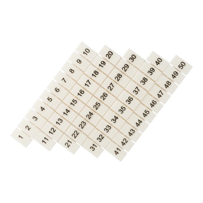 Изображение товара Маркеры для клемм JXB-ST 6 EKF PROxima с нумерацией 1-50 (100 шт.) (zb-st-6-1-50)