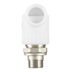 Кран шаровой полипропиленовый Valfex 20 мм х 1/2 НР(ш) с американкой угловой (10148020П) - фото 2