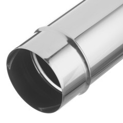 Дымоход Вулкан d115 х 1000 мм на расширителе зеркальная без изоляции AISI 304 - фото 2