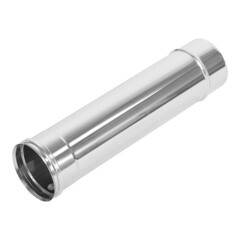 Дымоход d115 х 500 мм на расширителе зеркальная без изоляции AISI 304 - фото 1