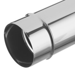 Дымоход d120 х 500 мм на расширителе зеркальная без изоляции AISI 304 - фото 3