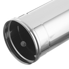 Дымоход d150х1000 мм на расширителе зеркальная без изоляции AISI 304 - фото 3