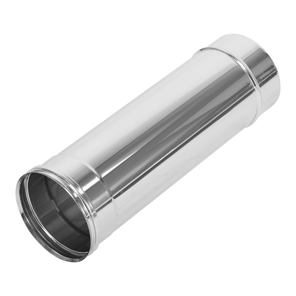 Изображение товара Дымоход d150 х 500 мм без изоляции из нержавеющей стали AISI 304 зеркальный