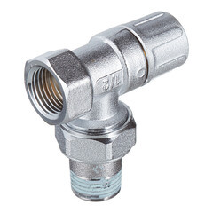 Клапан запорный угловой Far 1/2 НР(ш) х 1/2 ВР(г) для радиатора (FV 1200 12) - фото 4