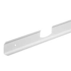 Планка угловая для столешниц 38-40 мм R9 матовый хром алюминий - фото 2