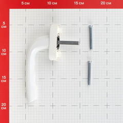 Ручка оконная белая металл Internika Фантазия - фото 2