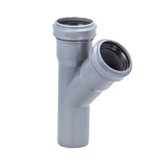 Изображение товара Тройник Lammin d40 мм 45° пластиковый для внутренней канализации