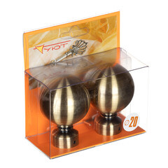 Наконечник Шар d 20 мм бронза 2 шт. - фото 4