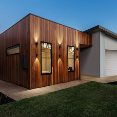 Светильник садово-парковый настенный Outdoor Slat черный GU10 60 Вт IP54 (O044WL-01B) - фото 2