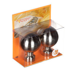 Наконечник Шар d 20 мм серебро 2 шт. - фото 4