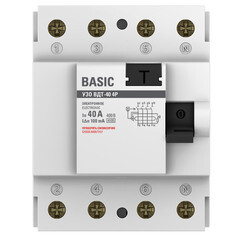 УЗО EKF Basic ВДT-40 40А 3P+N тип AC 100 мА 4,5 кА компактное (elcb-4-40-100e-sim) - фото 3