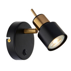 Изображение товара Спот настенный Arte Lamp Almach GU10 50 Вт 2 кв.м черный/золото IP21 (A1906AP-1BK)