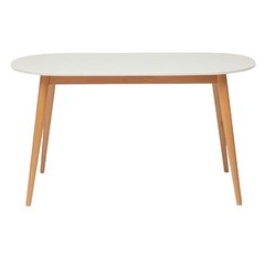 Изображение товара Стол кухонный овальный 1,4х0,8 м белый Mах (10462)