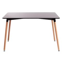 Стол кухонный прямоугольный 1,2х0,8 м черный John (15182) - фото 2