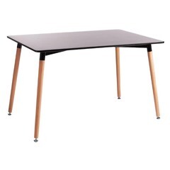 Стол кухонный прямоугольный 1,2х0,8 м черный John (15182) - фото 1