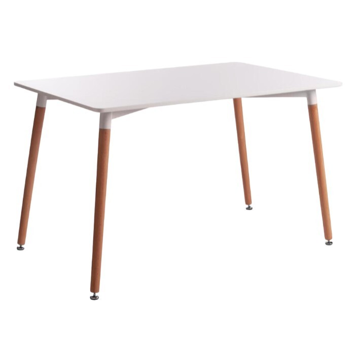 Изображение товара Кухонный стол прямоугольный 1,2x0,8 м белый John от TetChair для кухни и гостиной