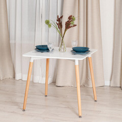 Стол кухонный квадратный 0,8х0,8 м белый John (15173) - фото 3