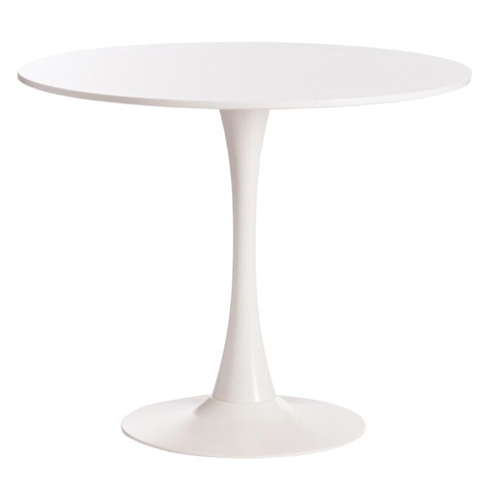 Изображение товара Круглый кухонный стол Tulip диаметром 0,9 м с металлическим основанием и МДФ