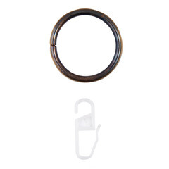 Кольцо с крючком d 20 мм бронза 10 шт. - фото 2