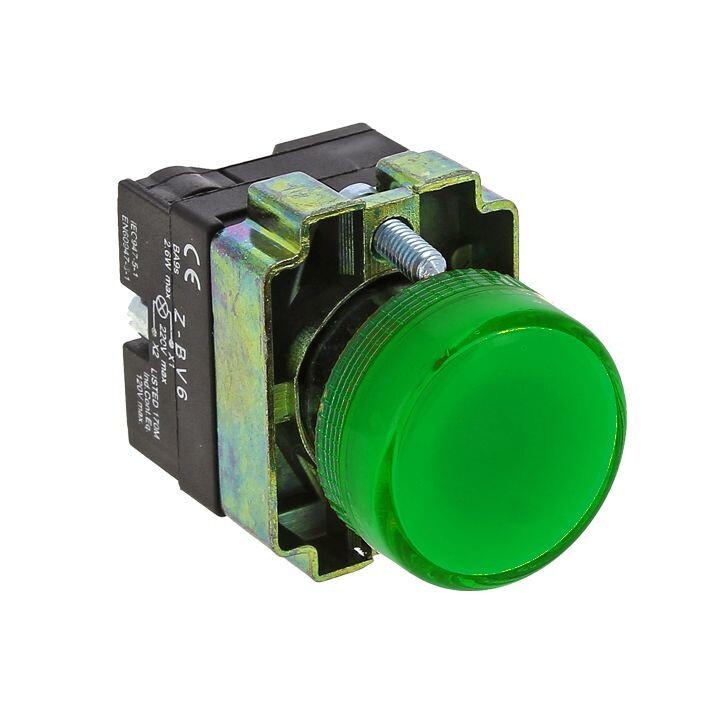 Изображение товара Лампа сигнальная EKF PROxima BV63 230 В IP54 зеленая (xb2-bv63)