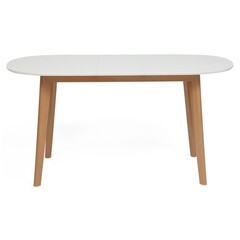 Изображение товара Стол кухонный раздвижной овальный 1,2х0,8 м белый Bosco (11257)