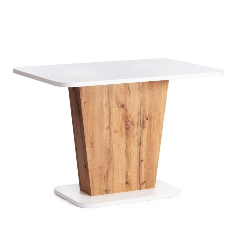 Изображение товара Раздвижной кухонный стол Gent 1,1х0,69 м белый/дуб вотан современный дизайн