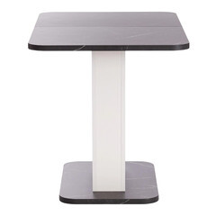 Стол кухонный раздвижной прямоугольный 1,1х0,69 м мрамор бело-черный Gent (19267) - фото 2