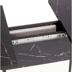 Стол кухонный раздвижной прямоугольный 1,05х0,69 м мрамор блэк роял Smart (19264) - фото 2