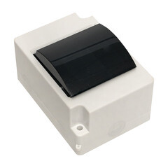 Щит распределительный навесной EKF PROxima КМПН 1/4 пластиковый IP30 140х100х65 мм 4 модуля прозрачная дверь светло-серый - фото 4