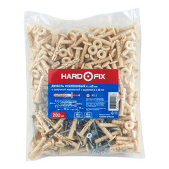 Дюбель распорный Hard-Fix 6x40 мм нейлон с шурупом широкий фланец (200 шт.) - фото 4