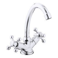 Смеситель для раковины Milardo Duplex двухвентильный с поворотным изливом хром (DUPSB00M01)