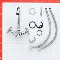 Смеситель для раковины Milardo Duplex двухвентильный с поворотным изливом хром (DUPSB00M01) - фото 3