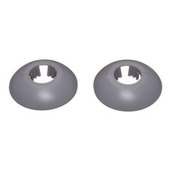 Обвод для труб ПВХ декоративный 22 мм серый матовый (2 шт.) - фото 1