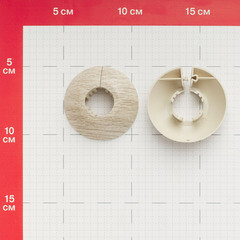 Обвод для труб ПВХ декоративный 22 мм королевский белый (2 шт.) - фото 2