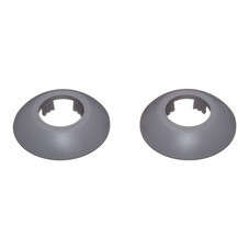 Обвод для труб ПВХ декоративный 28 мм серый матовый (2 шт.)