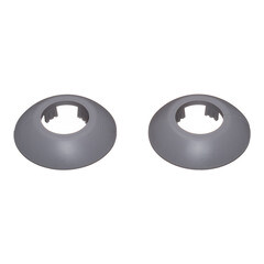 Обвод для труб ПВХ декоративный 28 мм серый матовый (2 шт.) - фото 1