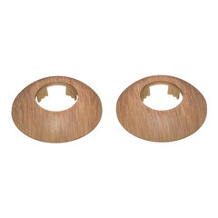 Обвод для труб ПВХ декоративный 28 мм дуб обыкновенный (2 шт.) - фото 1