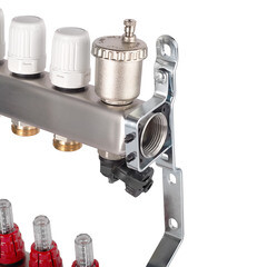 Коллекторная группа с расходомерами нержавеющая сталь Valtec 1 ВР(г) х 8 выходов 3/4 НР(ш) ЕК х 1 ВР(г) - фото 4