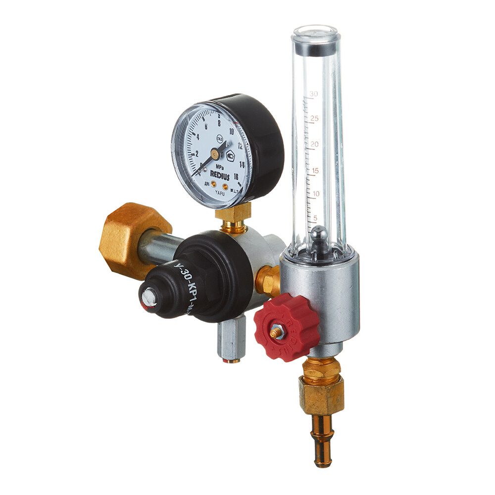 Изображение товара Регулятор давления газа Redius У-30-КР1-м-Р1 с ротаметром для углекислого газа