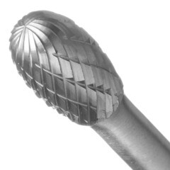 Борфреза овальная Debever DE 1016/6 D/C по металлу d10 мм твердосплавная - фото 3